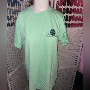 Southern Couture Women’s T Shirt Nautical Sea Water Crab LG Mint Green